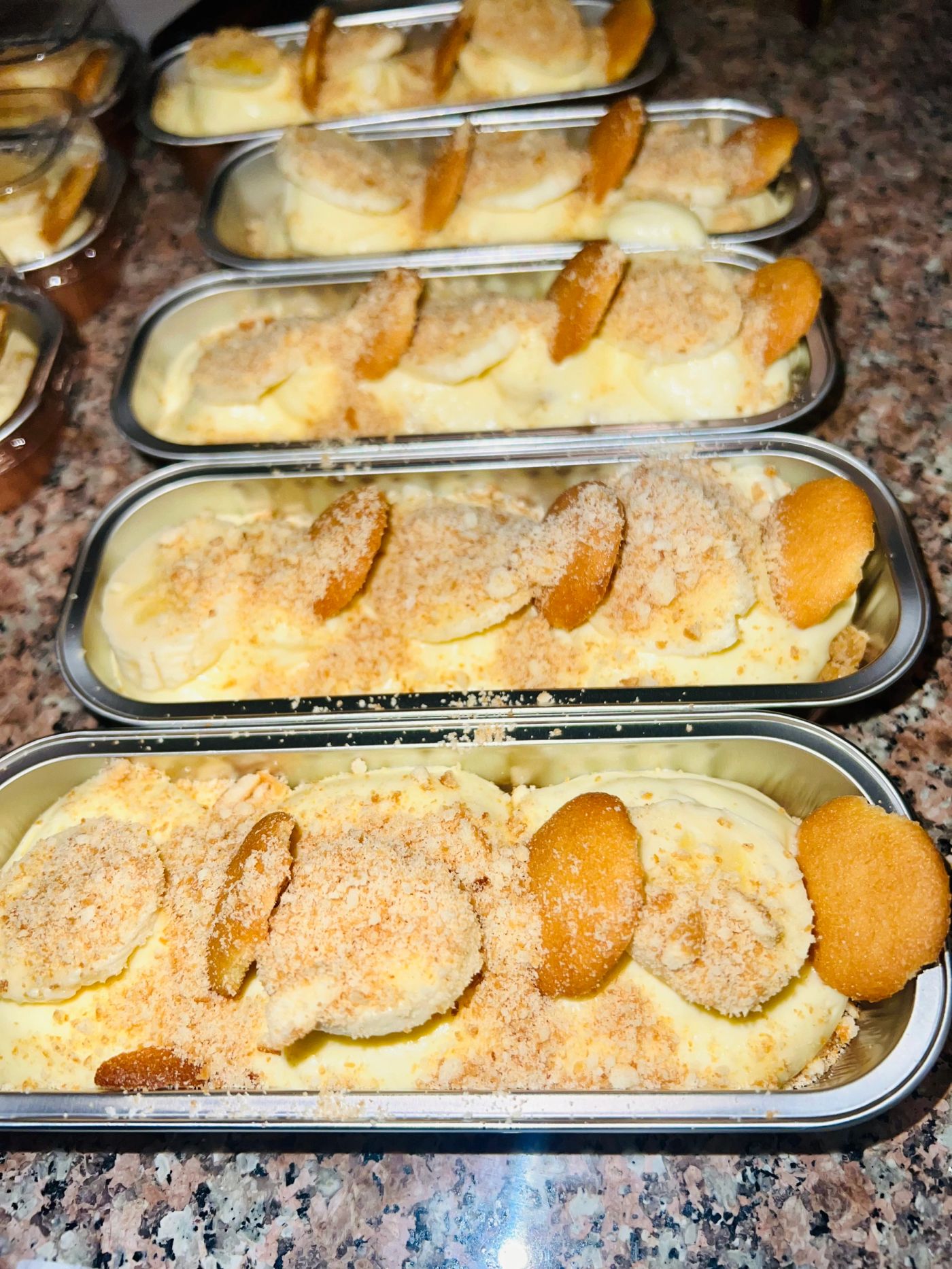 Banana pudding desserts prepared in Chef Selena’s kitchen